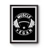 Vegan Muscle Funny Vegan Saying Vegetarian Premium Matte Poster