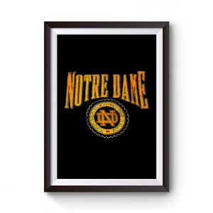 Vintage University Of Notre Dame Premium Matte Poster