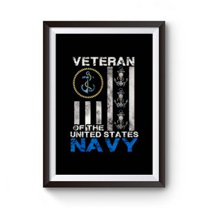 Vintage Veteran Us Navy Premium Matte Poster