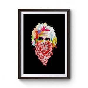 Albert Einstein Bandana Premium Matte Poster