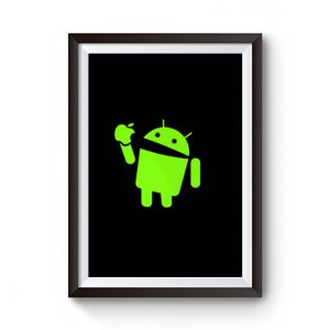 Android Eats Apple Premium Matte Poster