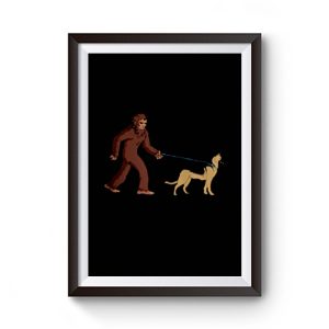 Bigfoot Walking German Shepherd Premium Matte Poster