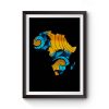 Black Pride Melanin Map Of Africa Premium Matte Poster