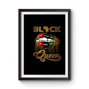 Black Queen Lips Premium Matte Poster