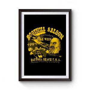 Boothill Saloon Biker Rally Single Stitch Pocket Premium Matte Poster