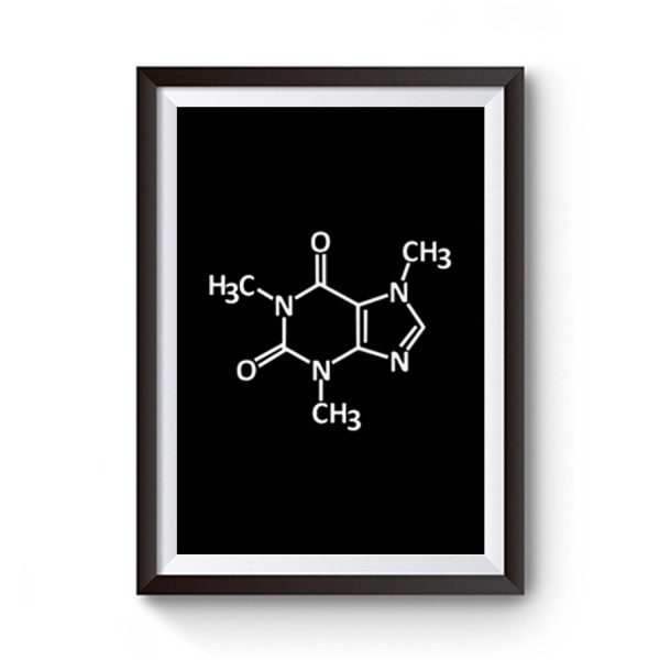 Caffeine molecule print Premium Matte Poster