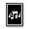 Cats Playing On Musical Notes Premium Matte Poster