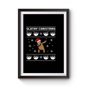 Christmas Sloth Animals Xmas Festive Premium Matte Poster