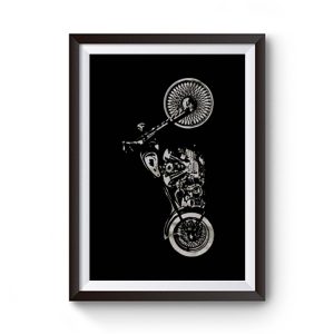 Cool Biker Motorbike Premium Matte Poster