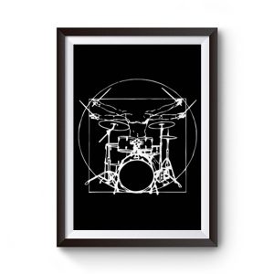 Da Vinci Drums Rock Drummer Premium Matte Poster