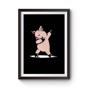 Dabbing Mini Pig Premium Matte Poster