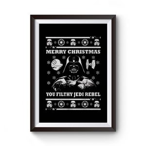 Darth Vader Merry Christmas You Filthy Jedi Rebel Premium Matte Poster