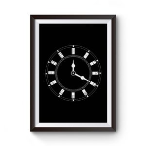 Domino Clock Dominoes Tiles Puzzler Game Premium Matte Poster
