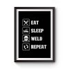 Eat Sleep Weld Repeat Premium Matte Poster