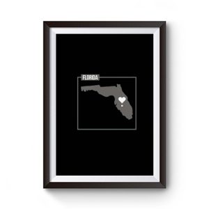Florida State Map Art Premium Matte Poster