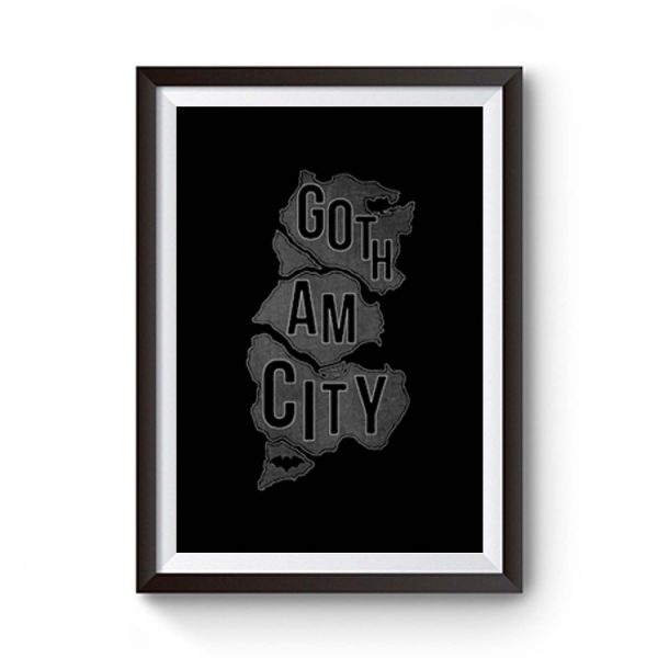 Gotham City Map Premium Matte Poster