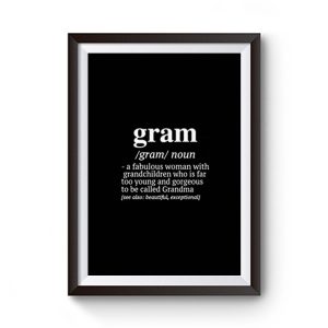 Gram A Fabulous Woman With Grandchildren Premium Matte Poster