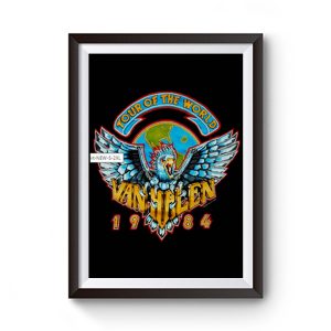 Heavy Cotton Van Halen 1984 World Tour Men Black Concert Premium Matte Poster