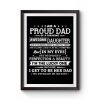 I Am A Proud Dad Of A Freaking Awesome Daughter Premium Matte Poster