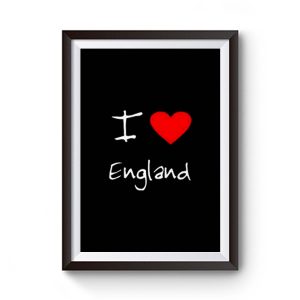 I Love Heart England Premium Matte Poster