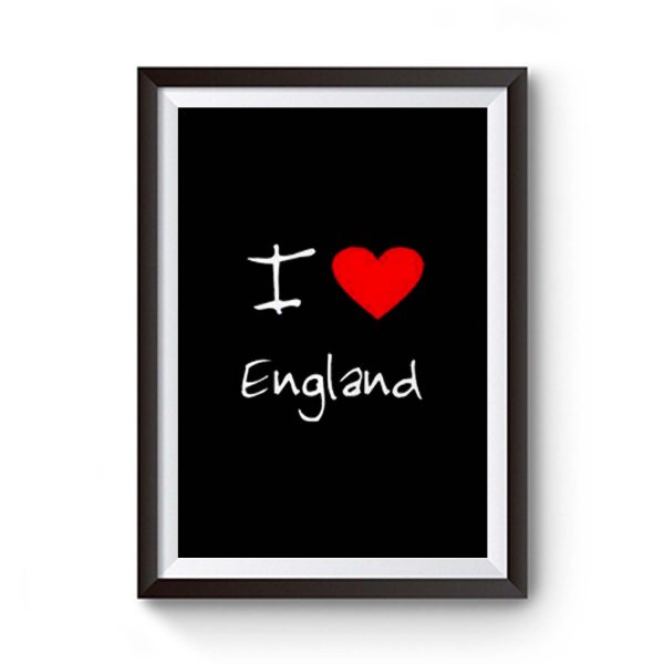 I Love Heart England Premium Matte Poster