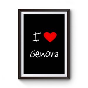 I Love Heart Genova Premium Matte Poster