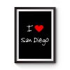 I Love Heart San Diego Premium Matte Poster