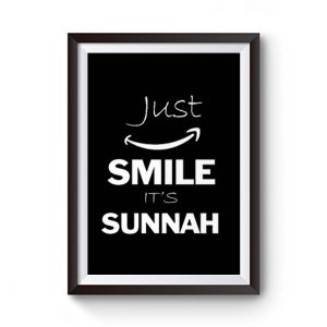 Just Smile Its Sunnah Arabic Islam Muslim Premium Matte Poster