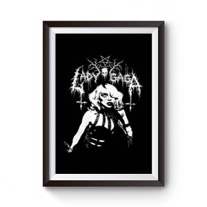 Lady Gaga Death Metal Style Premium Matte Poster