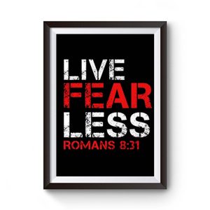 Live Fearless Christian Faith Premium Matte Poster