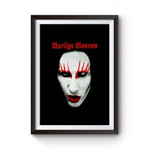 MARILYN MANSON Big Face Red Lips Gothic Premium Matte Poster