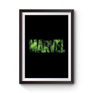 Marvel Logo Hulk Avengers Super Hero Angry Green Premium Matte Poster