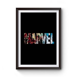 Marvel Logo Ironman Premium Matte Poster
