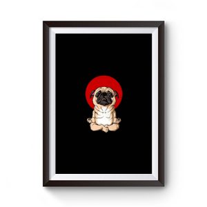 Meditation Pug Blood Moon Yoga Puppy Pet Dog Premium Matte Poster