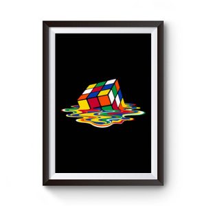 Melting Cube Premium Matte Poster