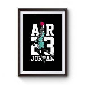 Michael Jordan Air Jordan 13 Aurora Green Match Premium Matte Poster