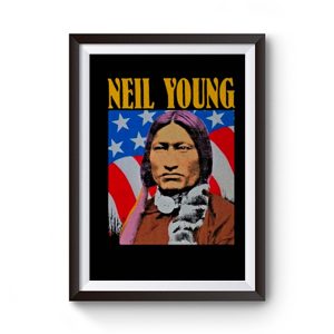 Neil Young Old Concert Tour Logo Music Legend Premium Matte Poster