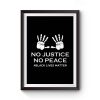 No Justice No Peace Black Lives Matter Hands Up Protesting Premium Matte Poster