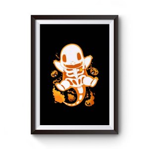 Pokemon Charmander Skeleton Premium Matte Poster