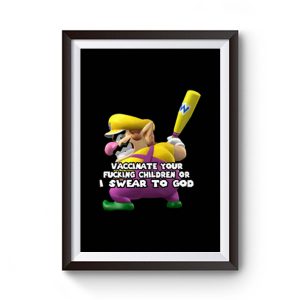 Pro Vaccination Mario Baseball Premium Matte Poster
