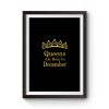 Queens Are Born In December Premium Matte Poster