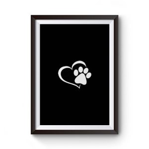 heart and Paw Dog Premium Matte Poster