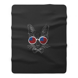 4th July American Flag Fleece Blanket