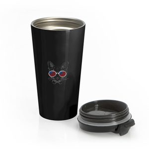 4th July American Flag Stainless Steel Travel Mug