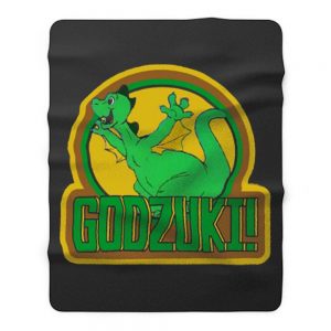 70s Cartoon Classic Godzilla Godzuki Fleece Blanket