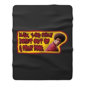 70s Kung Fu Classic Enter The Dragon Jim Kelly Comic Book Fleece Blanket