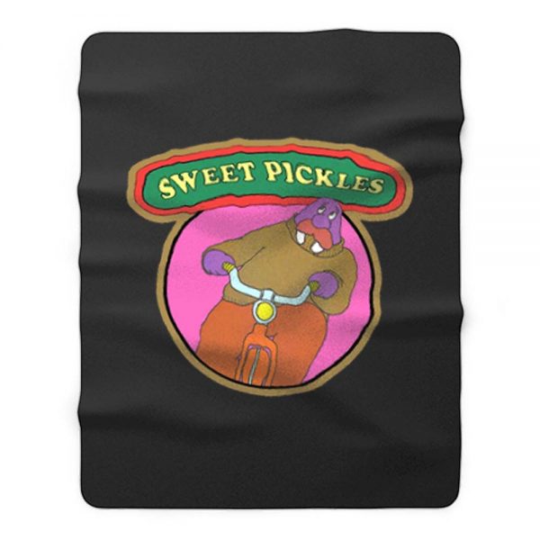 70s Pop Culture Classic Sweet Pickles Worried Walrus Fleece Blanket