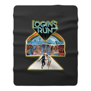 70s Sci Fi Classic Logans Run Poster Art Fleece Blanket