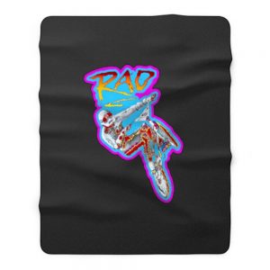 80s Bmx Classic Rad Poster Art Fleece Blanket