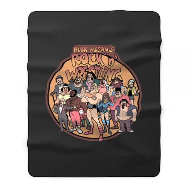 80s Cartoon Classic Hulk Hogans Rock N Wrestling Fleece Blanket